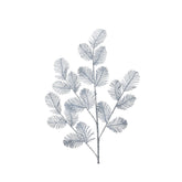 Decoris Spray Leaves with Glitter 72cm - Hazy Blue,